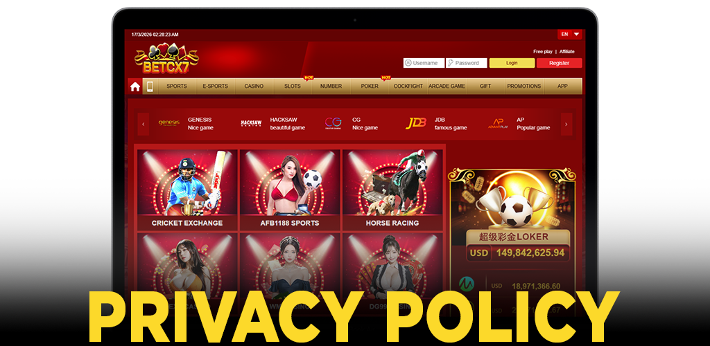 BetCX7 Privacy Policy Information